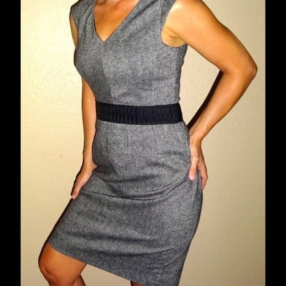 Banana Republic Gray Pencil Studio Dress Workwear - Picture 3 of 5